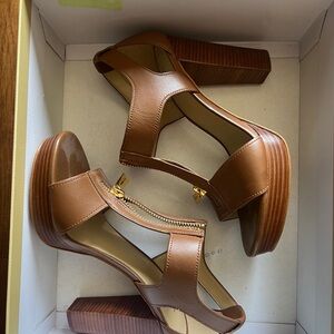 MICHAEL Michael Kors Tan Platform Heels